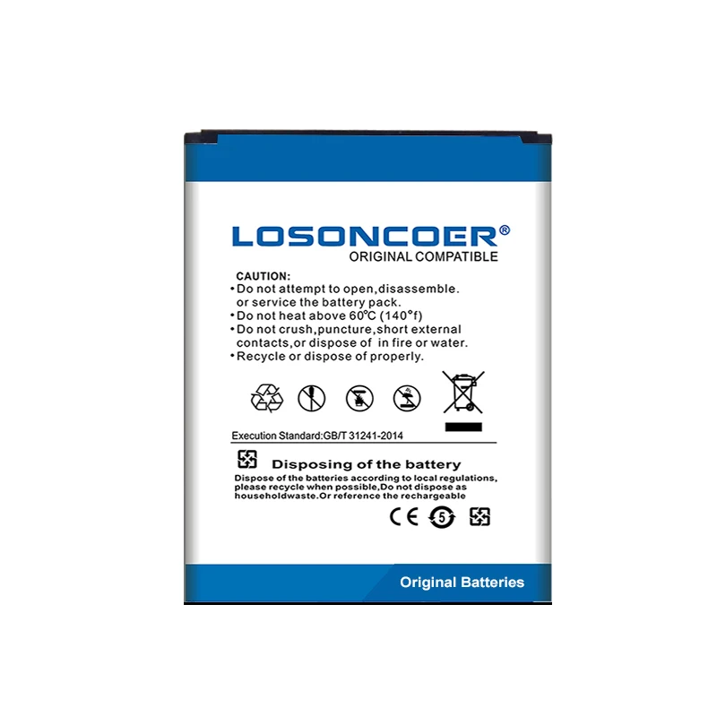 LOSONCOER 0 цикл 100% новый 2800 мАч BT 401P батарея для LEAGOO Alfa 8 Alfa8 в наличии|Аккумуляторы