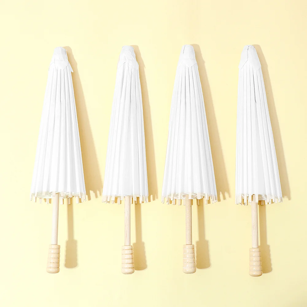 BESTOYARD 4 шт. белый Бумага зонтик в китайском и японском стиле Свадебные украшения