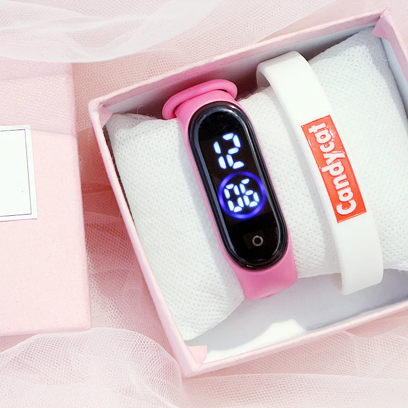 Женские часы браслет Подарочная коробка набор розовые минималистичные