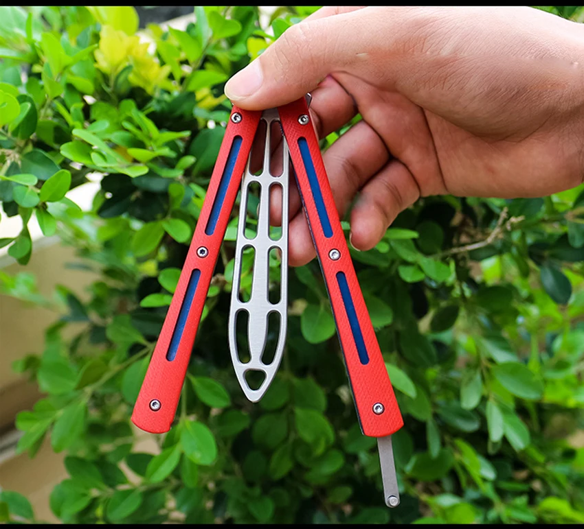 Дропшиппинг складной нож бабочка шарикоподшипник тренировочный нож G10 Ручка игровой инструмент нож складной бабочка в ноже тупой инструмент