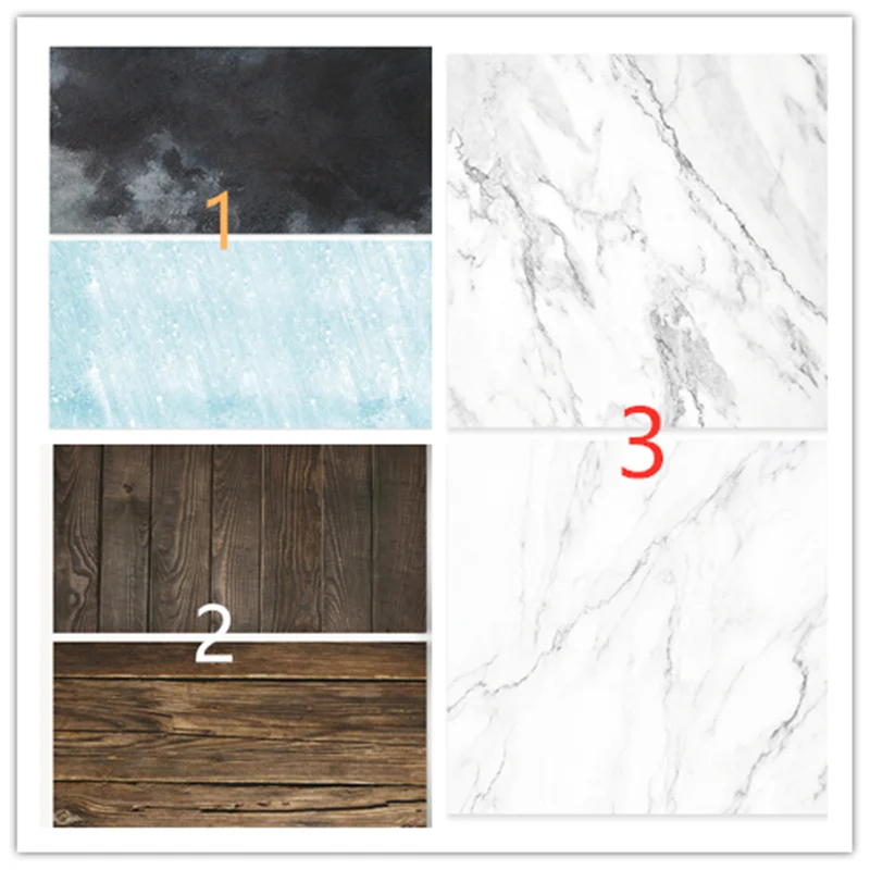 

2 Sides Different Style 57x87cm 3PCS Per pack Photo Backgrounds PVC Morandi Paper 6 Printing For Photography Desktop Food Drink