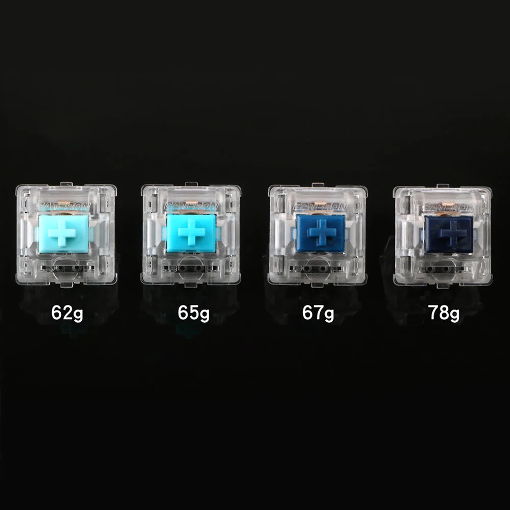 4 шт. 62g 65g 67g 78g Zealio переключатели тактильный бесшумный переключатель 5pin пункт оси