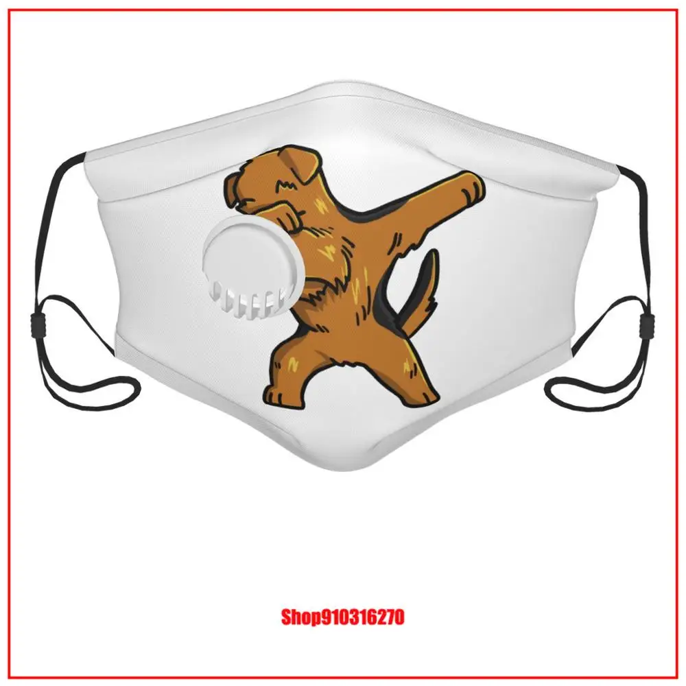 Airedale Terrier Dabbing Dog Dab танцевальные маски для лица вые довые в ткани lavable Kid mascara