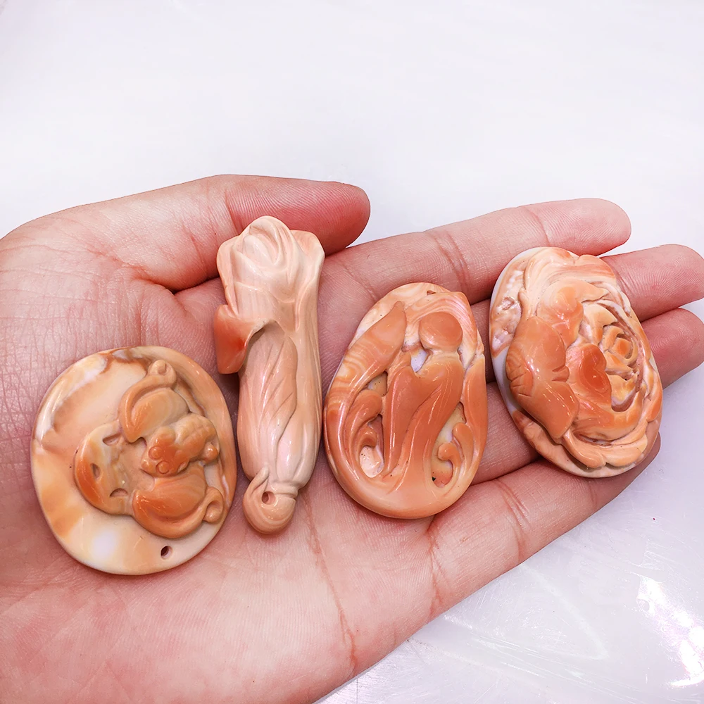 

Natural Shell Flower Charms Pendant Healing Crystal Craft DIY Jewelry For Women Girl Wedding Accessories home decoration