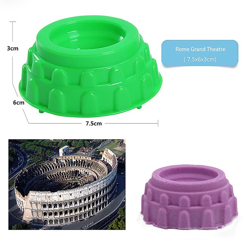 6 шт дети DIY строительные игрушки Мини старинное здание песок замок плесень