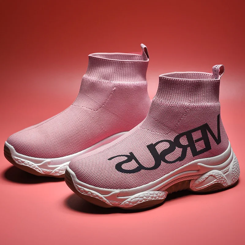 NIKEZI/женские зимние теплые ботинки с Плюшевым Мехом высокие носки без шнуровки
