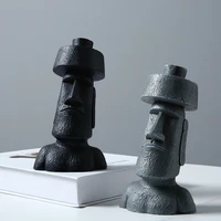 nordic easter island figure stone resin statue home living room decoration craft office desktop ornaments decoration gift