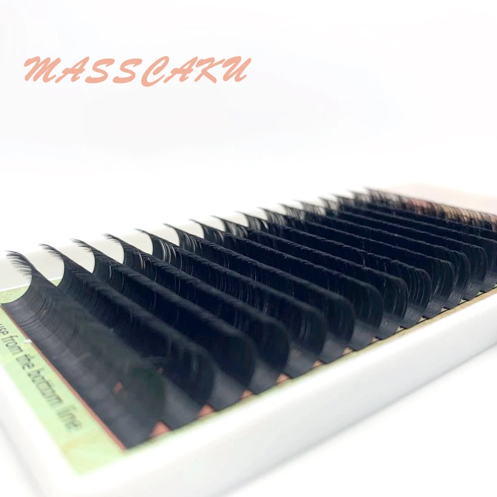 

MASSCAKU 16 rows Cilia natural individual high-quality eyelash extensions make up tools faux premium mink false eyelash supplies