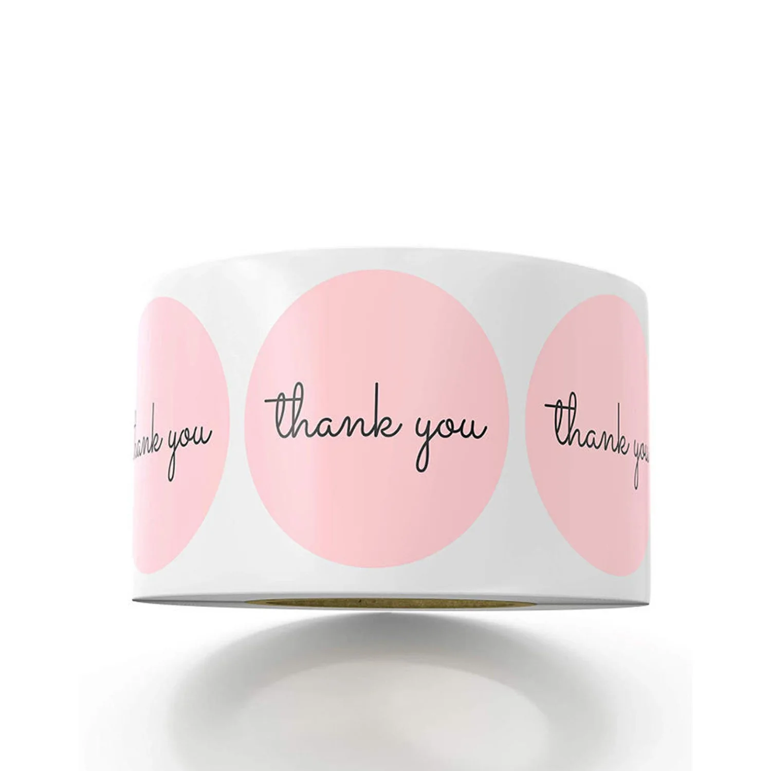 

500 Pcs/roll Pink Thank You Self-adhesive Sealed Packaging Personalized Decoration Stationery Label Gift Packaging Sticker