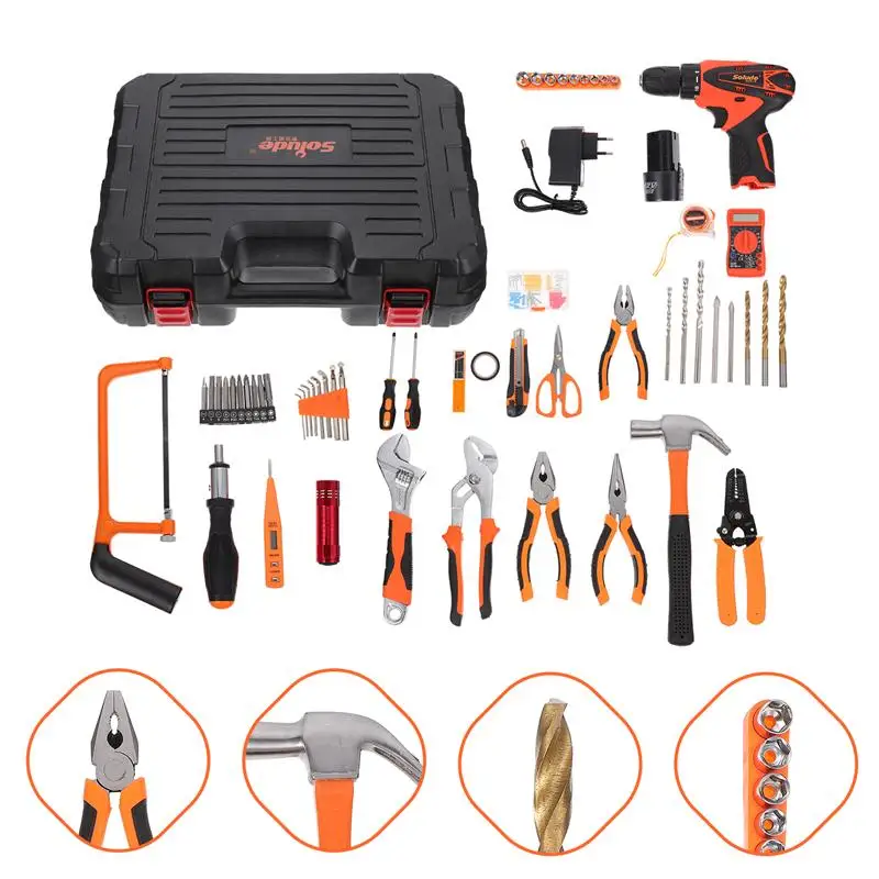 

68pcs/Set Professional Multifunction Household Toolbox Set Hardwares Tools Electrician Repair Tool Kit
