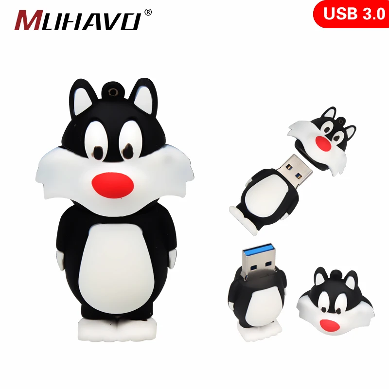 Usb 3 0 флеш накопитель 32 ГБ с рисунком белого кролика usb 64 флешка карта памяти 128 16 8