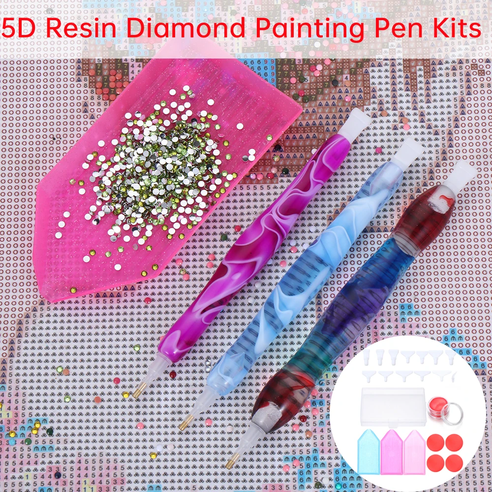 Ручка для рисования стразами 5D из смолы 1 набор точечные каучуковые ручки вышивки