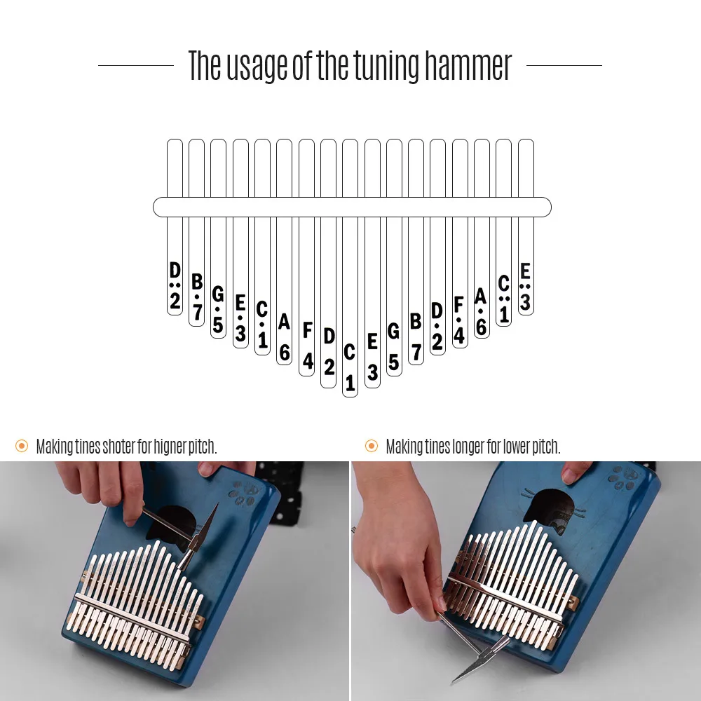 Walter. t WK-17MS 17-key Kalimba большого пальца фортепиано Mbira клена с сумкой тюнинг молоток Ткань для очистки наклейки музыкальный подарок