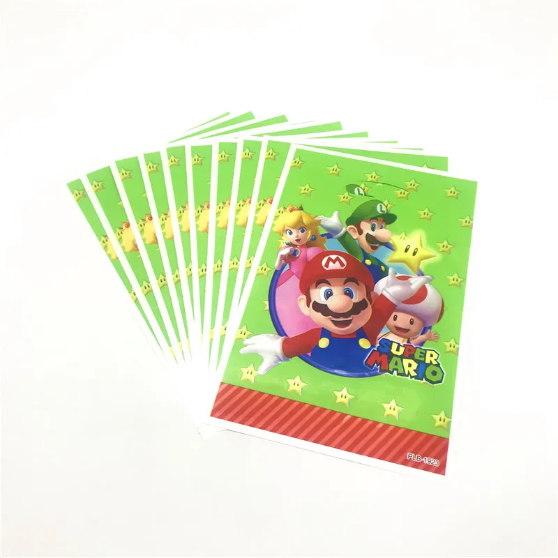 Gift-bags-10pcs Супер Марио тема одноразовые тарелки салфетки для стаканчиков Mario Bros тематические вечерние украшения коробки конфет выбросы баннеры вечерние поставки - Цвет: Gift-bags-10pcs