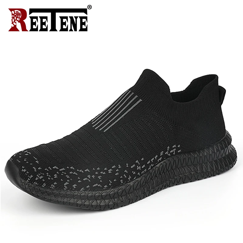 Мужские легкие кроссовки REETENE из сетчатого материала дышащая Спортивная обувь