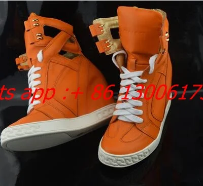 Дизайнерские Брендовые женские ботильоны на танкетке 8 см шнуровке | Обувь