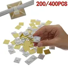 400 шт.компл. держатель для проводов, самоклеящиеся крепления, зажим для кабеля, основание для настенного держателя, фиксатор, застежка для передачи данных, телефонной линии