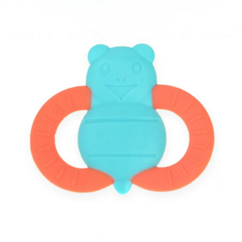 

Baby Food Grade Silicone Teethers Animal Bee Baby Ring Teether Silicone Chew Charms Baby Teething Gift Toddler Toys