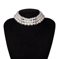 all match multi layer handmade necklace creative elegant pearl regular necklace for women