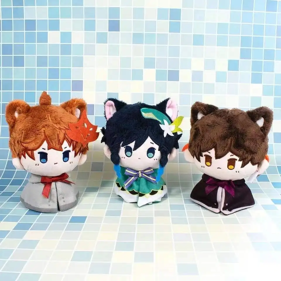 

Милый плюшевый брелок Genshin, Venti Zhongli tataglia Plushie, аниме брелок, кукла Barbatos, подвеска, новая игра, искусственный подарок, 12 см