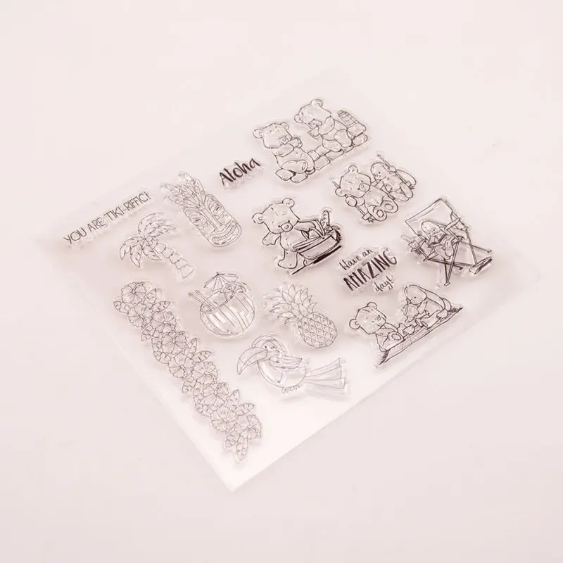 Прозрачные печатные уплотнения для сделай сам резиновые штампы скрапбукинга