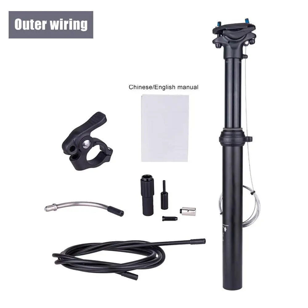 

tube bike seat bicycle lift MTB external running line wire control oil pressure pneumatic high-strength aluminum alloy seatpost