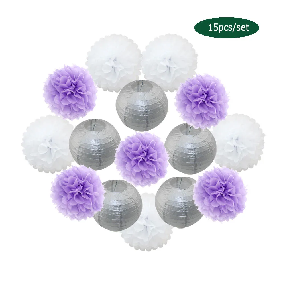 Праздничные украшения на день рождения круглые золотистые бумажные фонарики