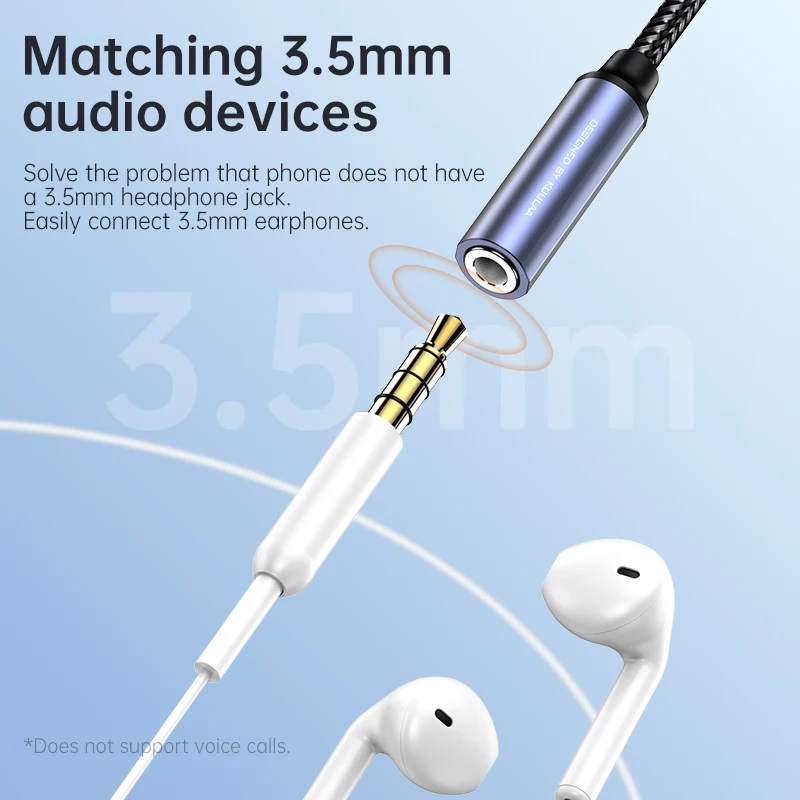 KUULAA For iPhone to 3.5mm Headphones Adapter For iPhone 12 11 Pro max X XR 8 7 Aux 3.5mm Jack Cable For ios Adapter Accessories