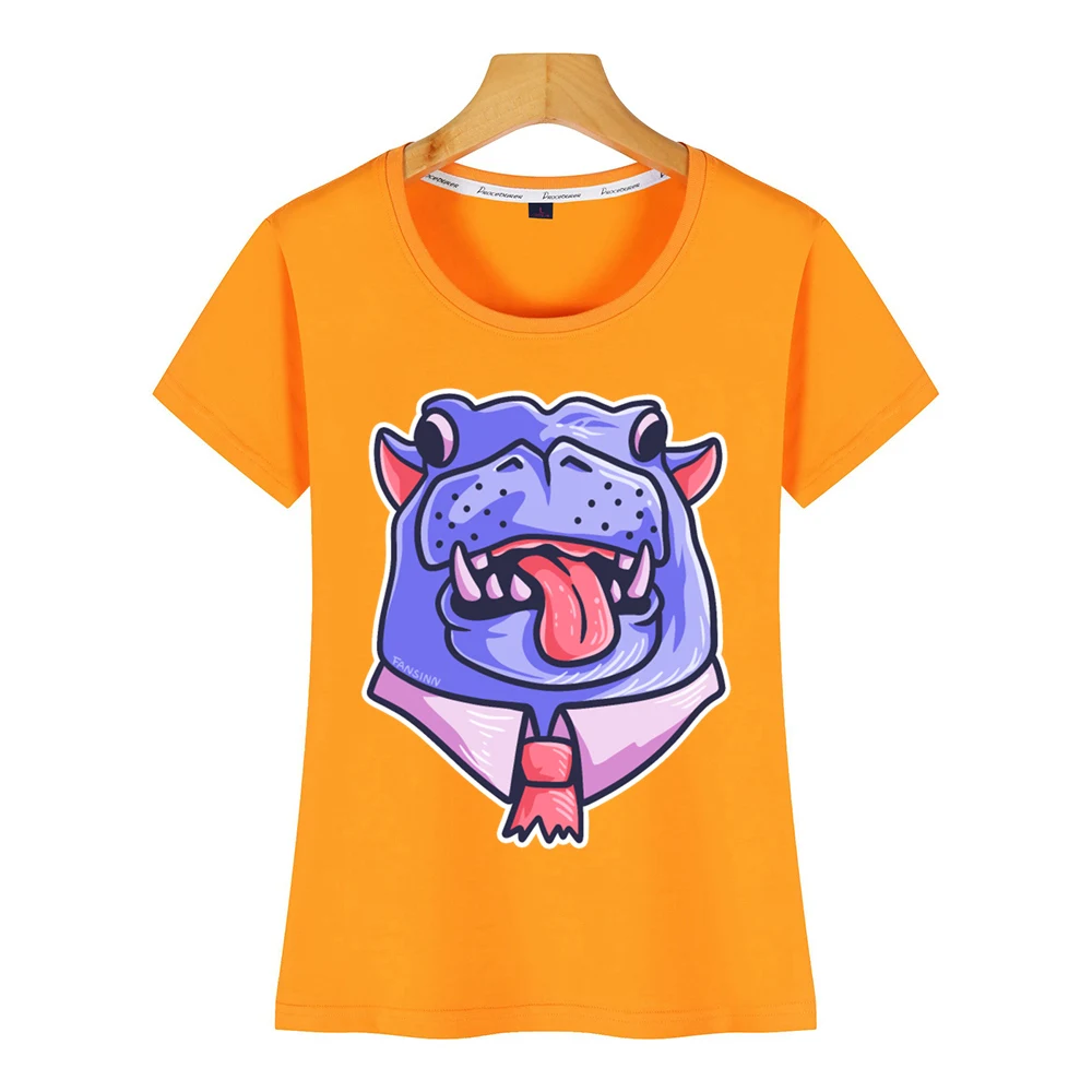 Женская футболка с бегемотом safari africa hippo сексуальная короткая женская в стиле