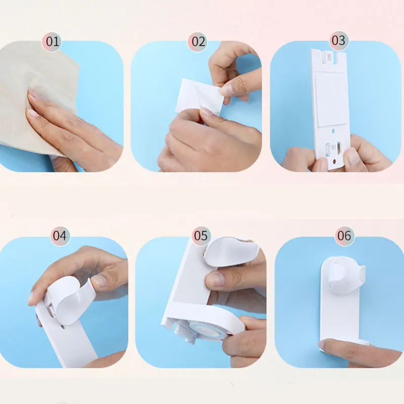 

Electric Toothbrush Holder Punch Free Detachable General Bathroom Storage Holder Wall Mount Convenient Bathroom Storage Holder