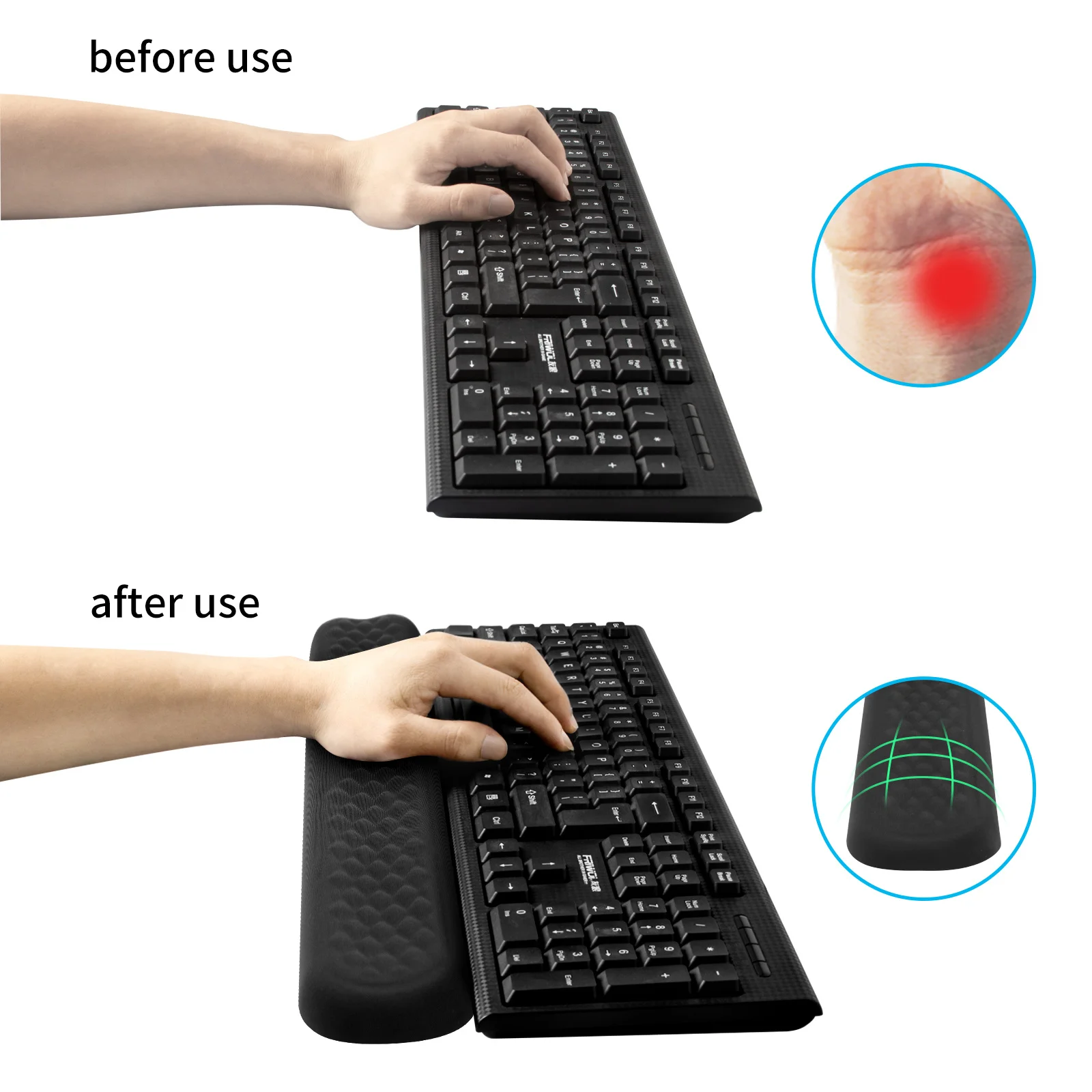 Коврик для мыши с эффектом памяти удобный эргономичный коврик из пены запястья