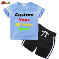 kids set clothes toddler baby girls t shirt set summer childrens clothing boys tshirtshort pant 2pc custom your own design logo