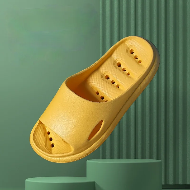 

EVA Material Women's Bathroom Slippers Female Summer Massage Home Indoor Men's Sandals Thick Bottom Soft Bottom Leaky Slippers