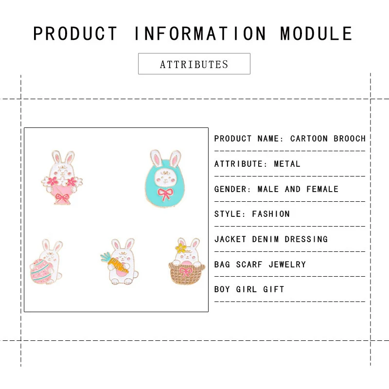 Креативная мультяшная булавка для воротника в виде животных девочек Милая брошь