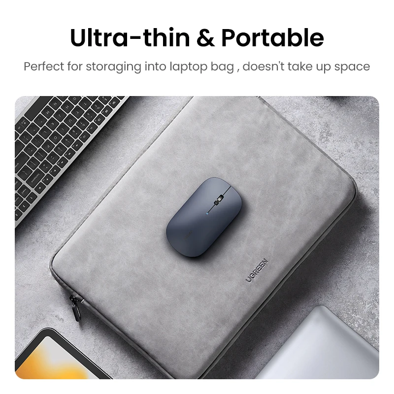 UGREEN мышь беспроводная Тихая 4000 DPI для MacBook планшета компьютера ноутбука ПК мыши 3