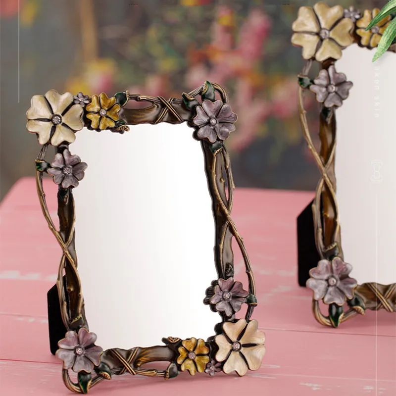 

Fashion HD Makeup Mirror Stand Mirror Portable Glass Makeup Vanity Mirror Single Sided Home Decorative Mirror Mirror Makeup Tool
