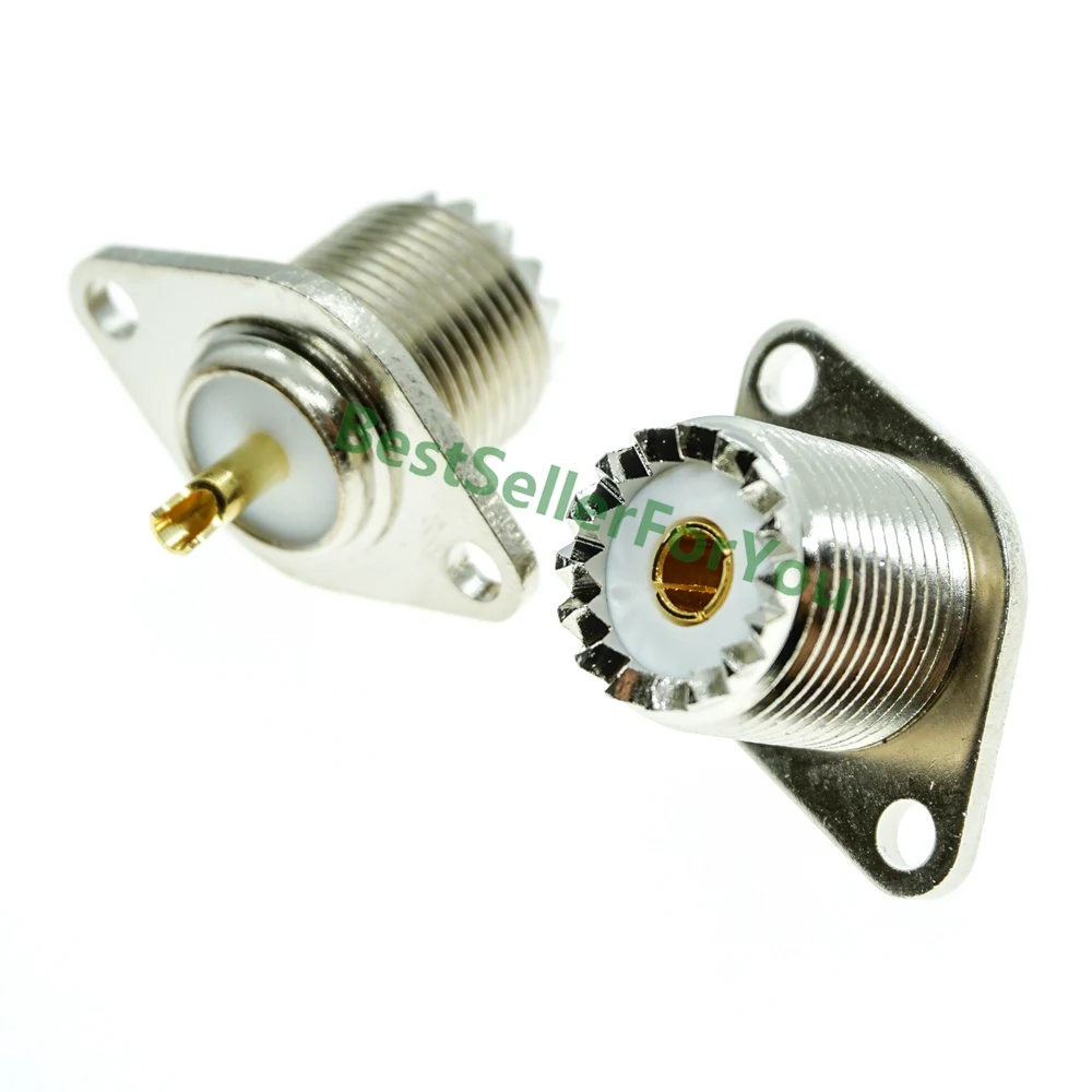 UHF SO-239 Female с 2 отверстиями крепление на панель фланец разъем для припоя антенная