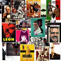 25pcs classic movie posters stickers decal scrapbooking diy pasters home decoration phone laptop waterproof cartoon accessories