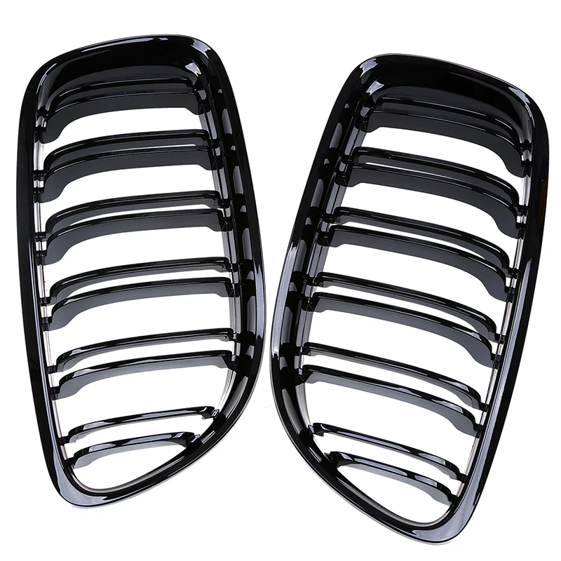 Posbay глянцевая черная двойная Решетка переднего бампера для BMW 3 серии E91