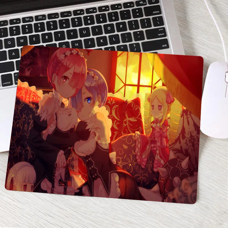 

Re Zero Anime Girl Hot Sell Small Size Mouse Pad Anti-slip Lovely Natural Rubber Anime Home Office Decoration MousePads Skipoem