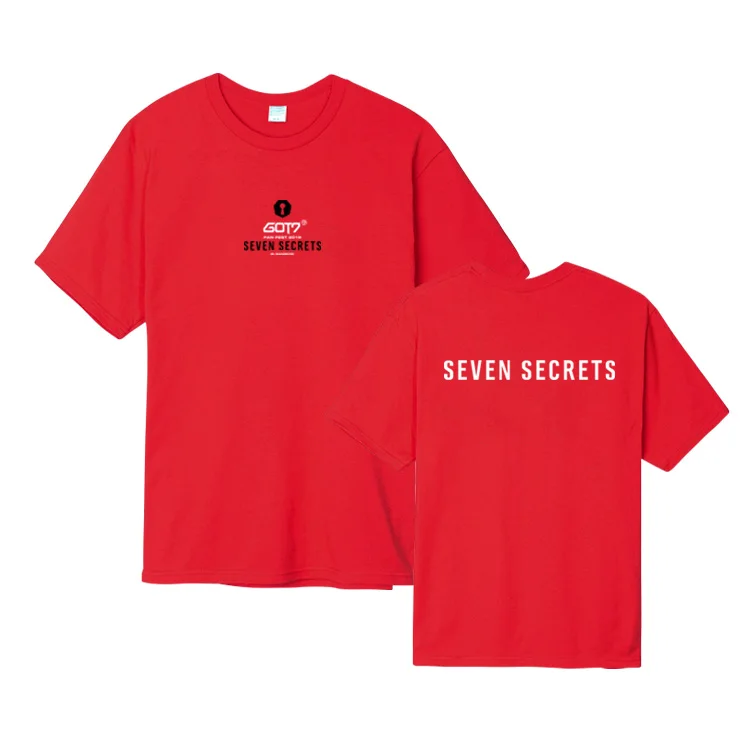 KPOP GOT7 семь секреты футболка унисекс с короткими рукавами летний Повседневный Топ