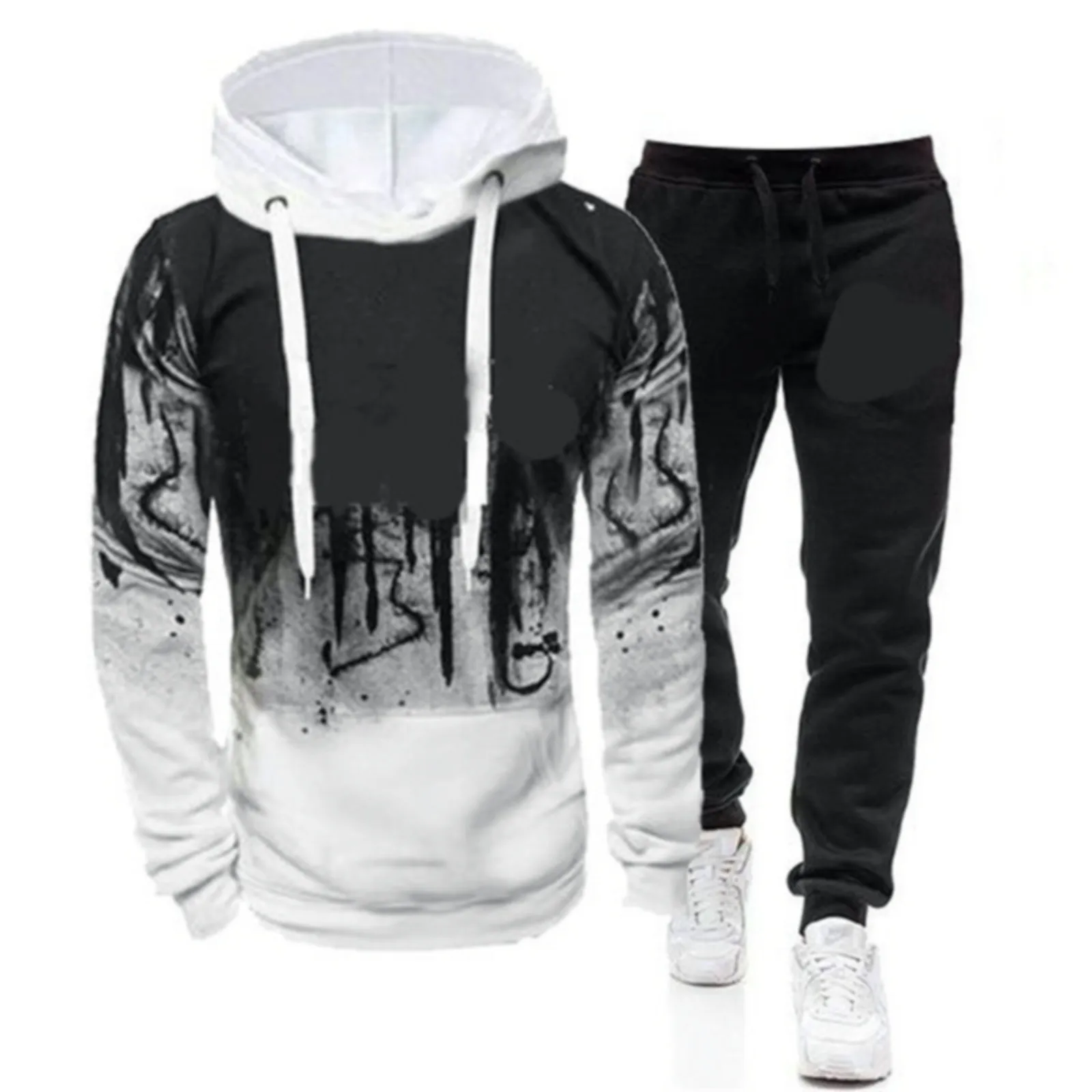 

Men Sports Suit Gym Casual Athletic Sweatsuit Long Sleeve Jogging Tracksuit