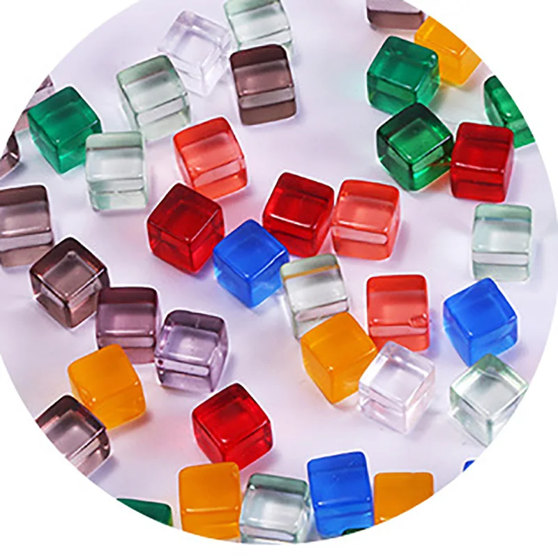 100 шт./компл. прозрачный/Непрозрачный квадратный угловой куб 9 видов красочных