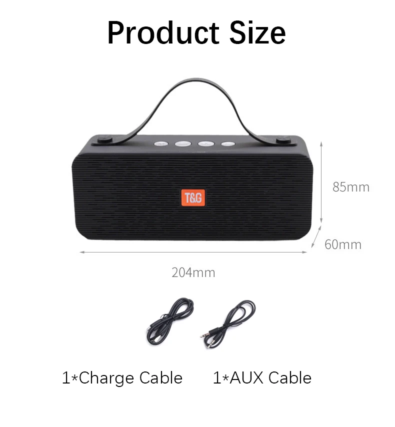 

Bluetooth Wireless Speaker Giant Cuboid Portable Outdoor HD Bar Music Player Wireless FM Radio AUX Speaker Support TF Card