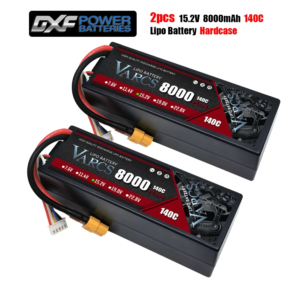 VARCS-bater&iacute;a Lipo 4S 14,8 V 15,2 V 8000mAh 8400mAh 6800mAh 5400mAh 1/8 mAh 130C 260C 140C 280C para Buggy Arrama 8S, coche, cami&oacute;n, 2 uds.-2