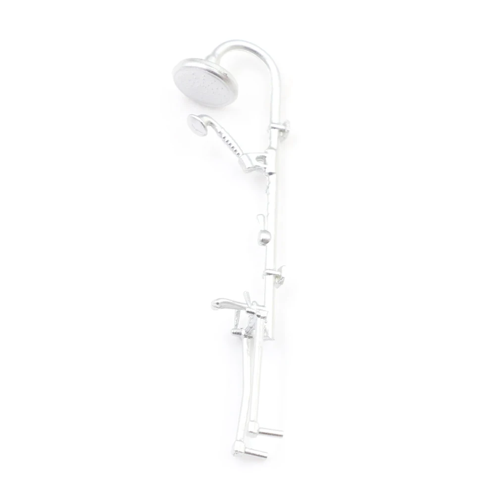 

1PC Dollhouse Bathroom Miniature Faucet Plastic 1:12 Bathroom Bath Shower Faucet Mini Bathroom Bath Shower Model new