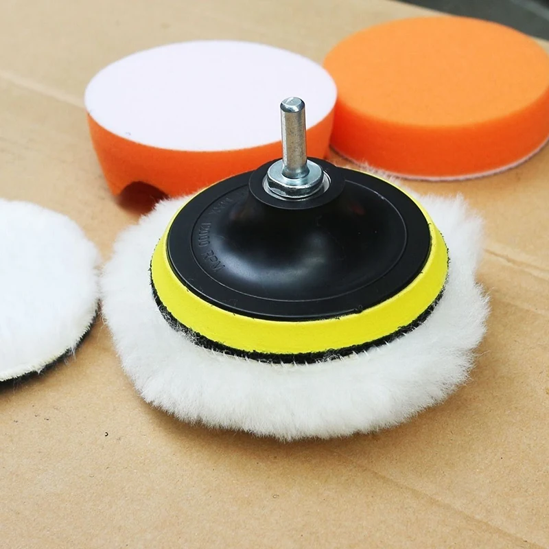 

125mm Polishing wheel Car Polisher Pad Kit 10mm Shank Adapter Practical