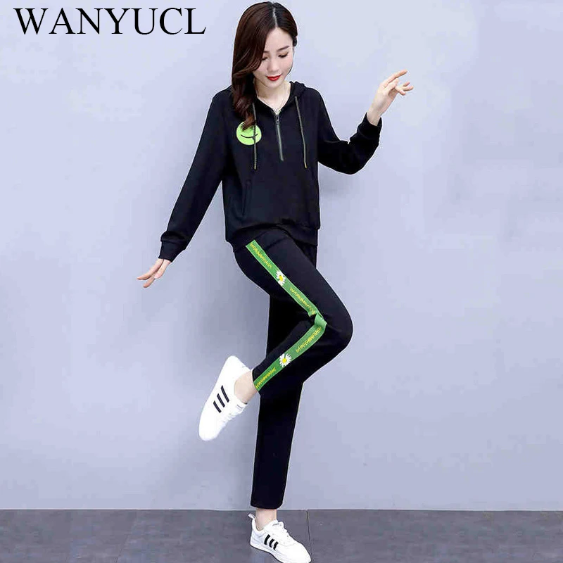 Wayucl костюм большого размера осенняя одежда из двух предметов женская в западном