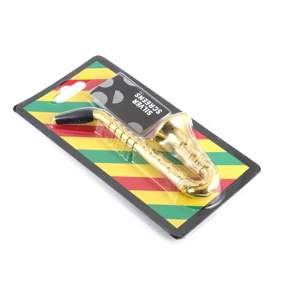 Мини саксофон держатель для курительных труб металлическая трубка табака с