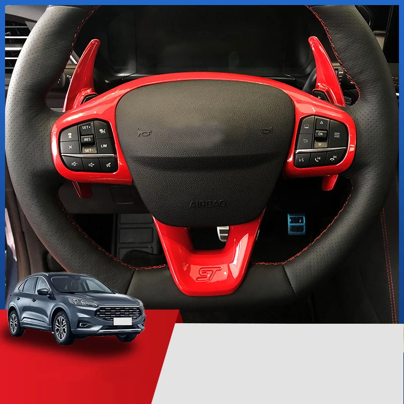 

Lsrtw2017 углеродное волокно Abs Автомобильный руль педаль переключения передач для Ford Kuga Escape 2019 2020 2021 аксессуары для интерьера